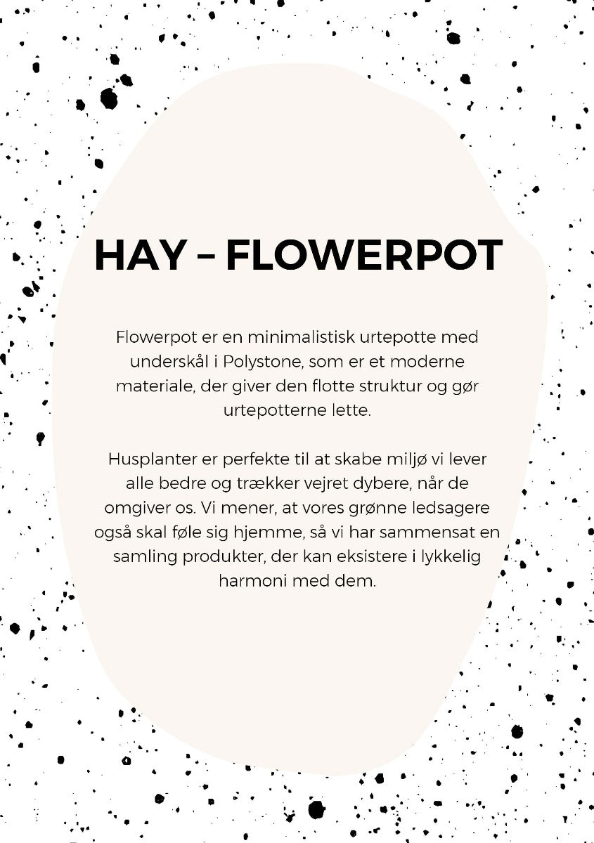 HAY Flowerpot urtepotteskjuler, XL - grå - Ø: 21,5 cm. - Bahne